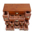 Vintage Holz Schubladenbox mit 14 Fächern für Dekoration und Aufbewahrung