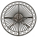 Runder Gartentisch mit Verzierungen im Jugendstil, Farbe: Bronze
