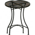 Runder wetterfester Balkontisch aus Metall, Outdoor-Esstisch und Campingtisch, ideal für Garten und Terrasse